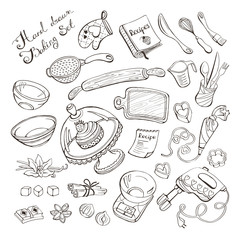 baking items doodle set