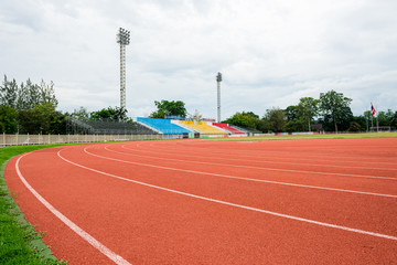 Fototapeta premium Running track in stadium
