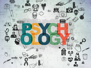 Medicine concept: Psychology on Digital Paper background