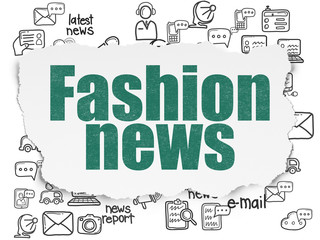 News concept: Fashion News on Torn Paper background