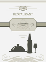 Restaurant menu. Title page for design