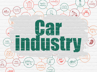 Manufacuring concept: Car Industry on wall background