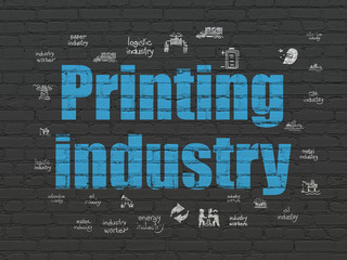 Industry concept: Printing Industry on wall background