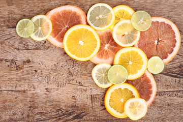 Fototapeta na wymiar healthy food background, Citrus fruits .