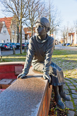 Details of Otto Timmermann Fountain in Lubeck-Travemunde, German