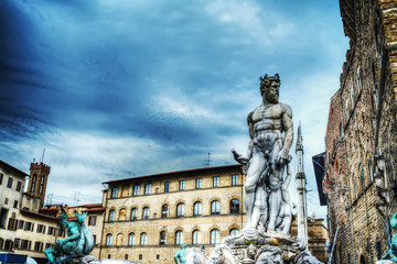Neptune statue in Piazza della Signoria in Florence