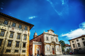 Fototapeta premium Piazza dei Cavalieri in Pisa in hdr