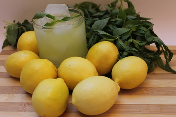 Lemonade with mint and lemons summer Turkey