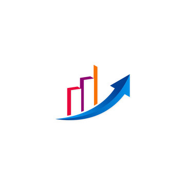 arrow business finance chart trade logo