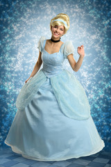 Young Woman in Princess Outfit