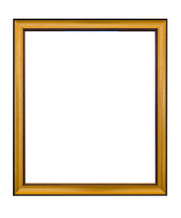 Gold frame Elegant vintage Isolated on white background