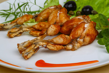 Fried frog legs