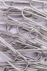 Metal paperclips background