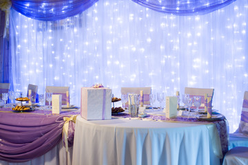 wedding table with decoration