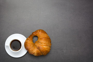 Croissant and coffee