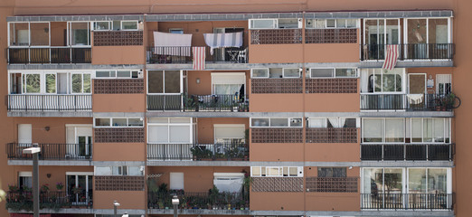 Balcony of apartment building