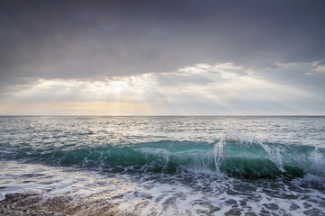 Obraz na płótnie Canvas Sea wave. Landscape