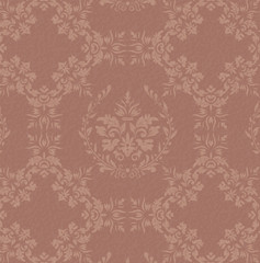 Brown floral seamless pattern