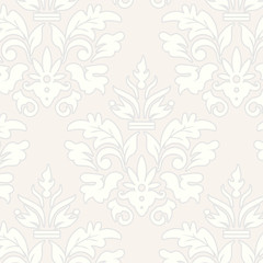 Grey grunge vintage floral seamless pattern