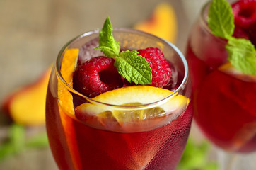 Homemade delicious sangria.