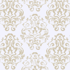 Grunge vintage floral seamless pattern