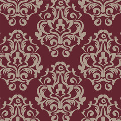 Painted vintage floral seamless pattern