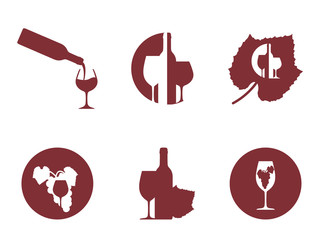 wine symbol collection simple vector design - 90997828