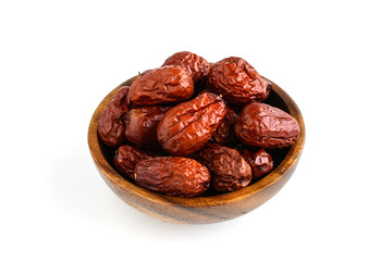 Dried jujube fruits isolated on white