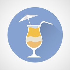 Pina Colada cocktail simple icon