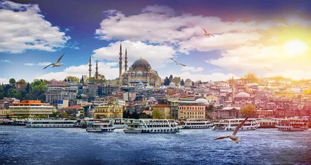 Zelfklevend Fotobehang Turkije Istanbul de hoofdstad van Turkije, oostelijke toeristische stad.
