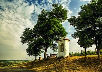 Holy Antoníček on the mound near Němčičky.