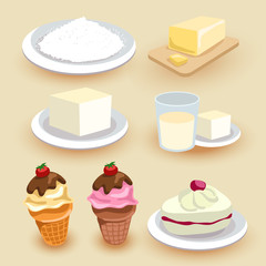 Set of food illustration