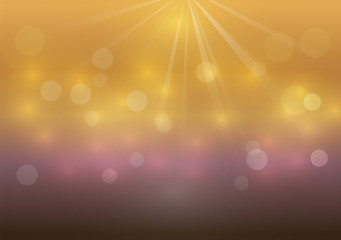 Brown bokeh glowing light abstract vector background