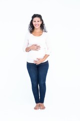 Fototapeta premium Portrait of happy pregnant woman