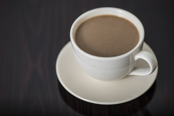 Soft focus Cup of coffee  on table