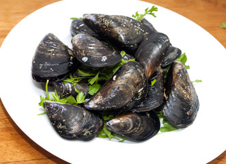 Mussels with parsley