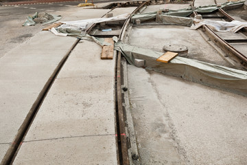 Sanierungsarbeiten an den Strassenbahngleisen