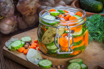 Pickled vegetables.