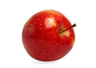 Red apple on a white background