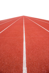 Running track in stadium.