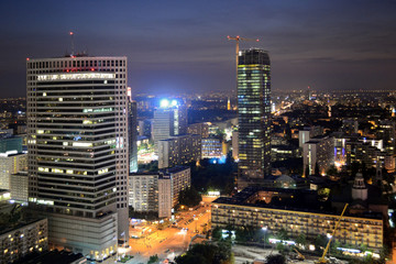Fototapeta premium Warsaw by night