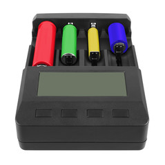 Battery charger with loaded batteries