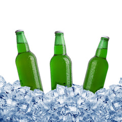 Bottles in ice