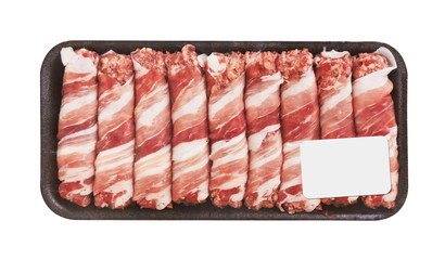 Meat rolls with bacon