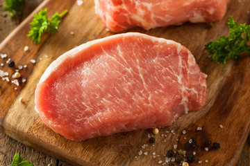 Raw Organic Boneless Pork Chops