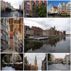 Gdańsk, Poland - collage of photos