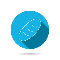 Bread icon. Natural food sign.