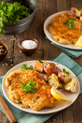 Homemade Breaded German Weiner Schnitzel