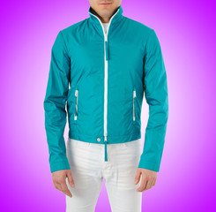 Stylish jacket isolated on model