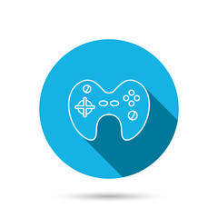 Joystick icon. Video game sign.